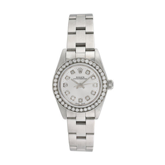 Rolex Womens Stainless Steel Oyster Perpetual 25mm