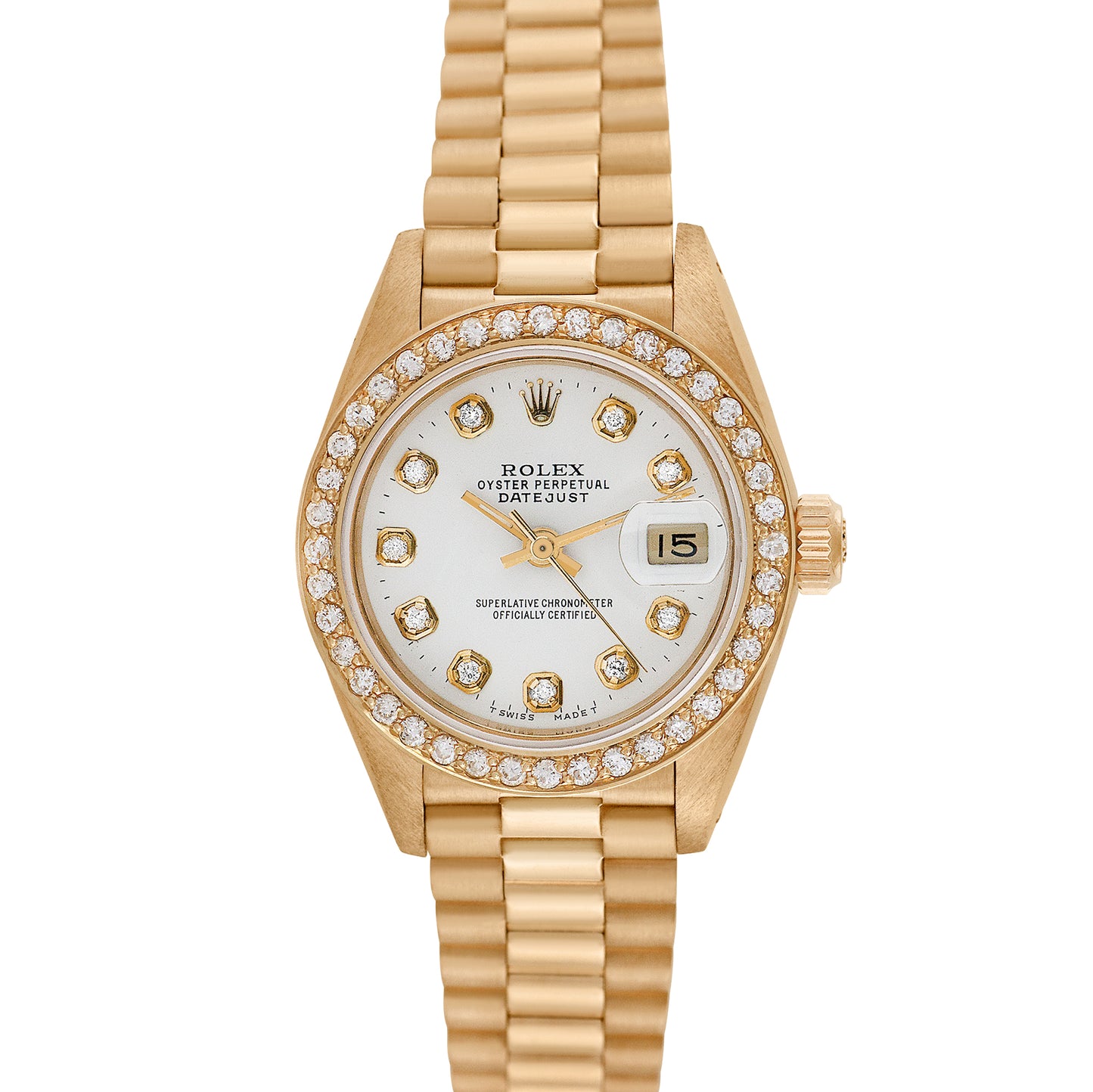 Rolex Womens 18K Yellow Gold President 26mm