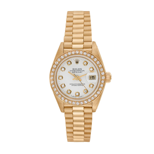 Rolex Womens 18K Yellow Gold President 26mm