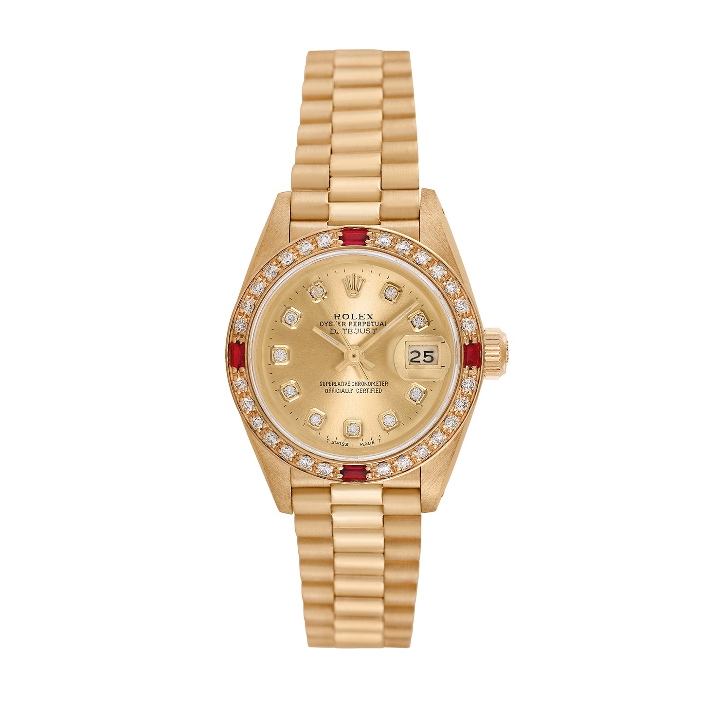 Rolex Womens 18K Yellow Gold President 26mm