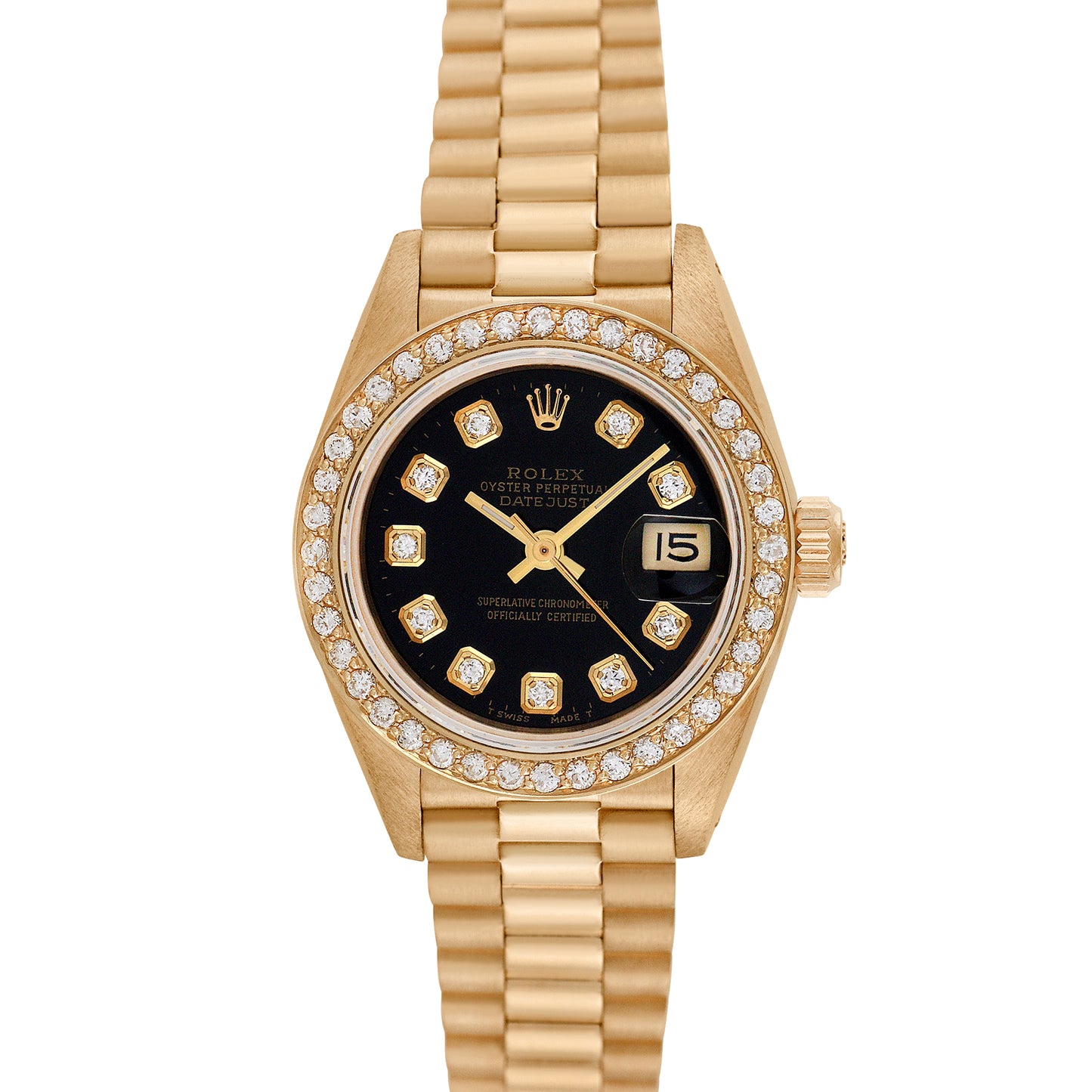 Rolex Womens 18K Yellow Gold President 26mm