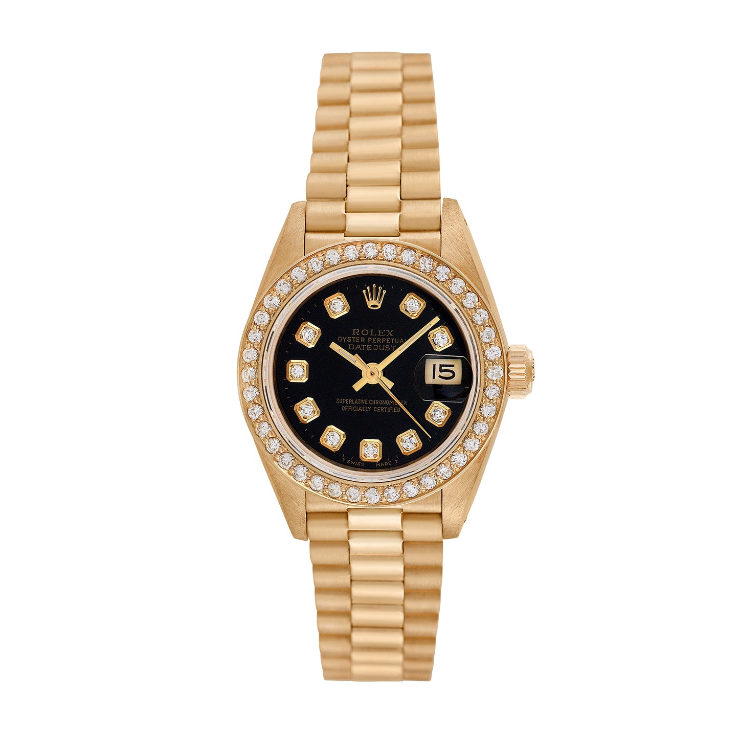 Rolex Womens 18K Yellow Gold President 26mm