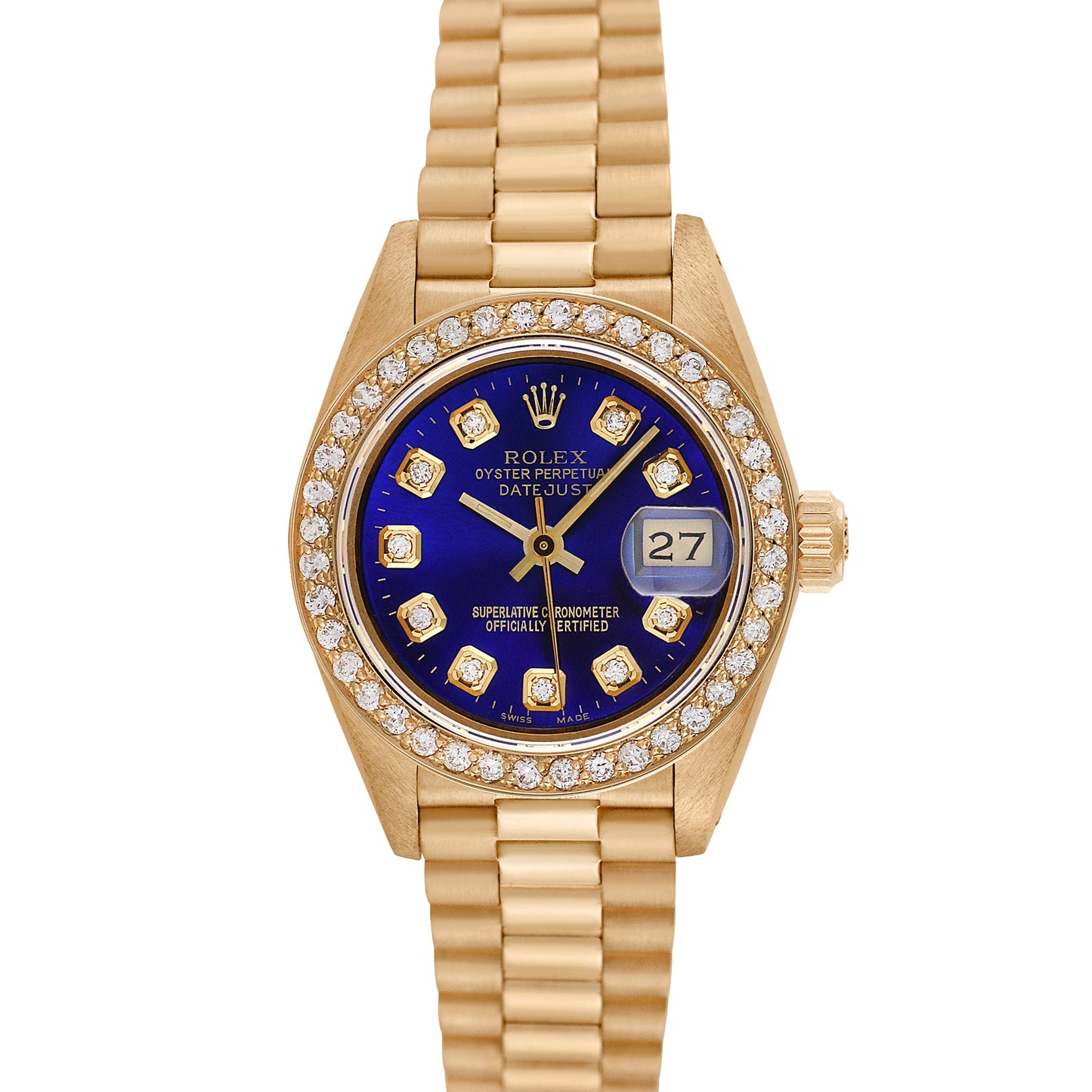 Rolex Womens 18K Yellow Gold President 26mm