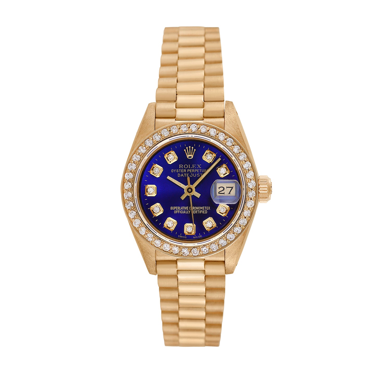 Rolex Womens 18K Yellow Gold President 26mm