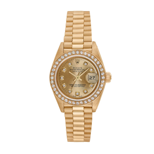 Rolex Womens 18K Yellow Gold President 26mm