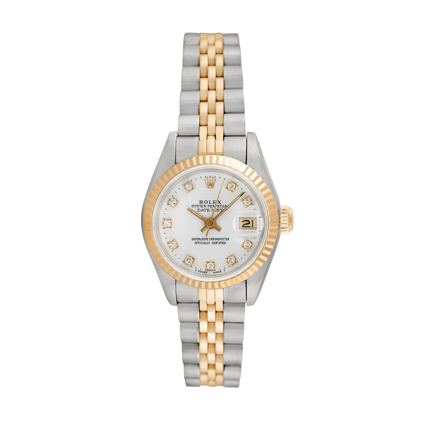 Rolex Ladies Two-tone Datejust with Factory diamonds