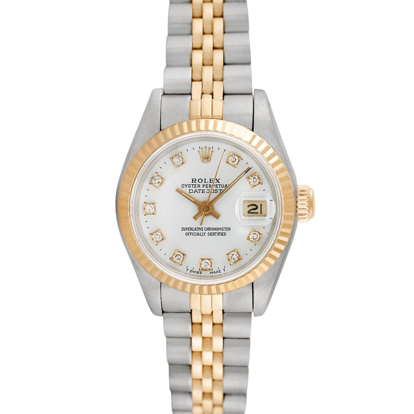 Rolex Ladies Two-tone Datejust with Factory diamonds