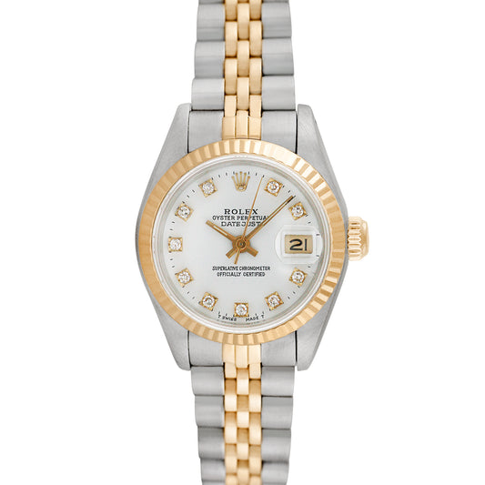 Rolex Ladies Two-tone Datejust with Factory diamonds