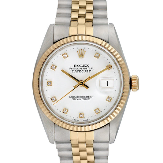 Rolex Men's Two-tone Datejust with Factory Diamonds