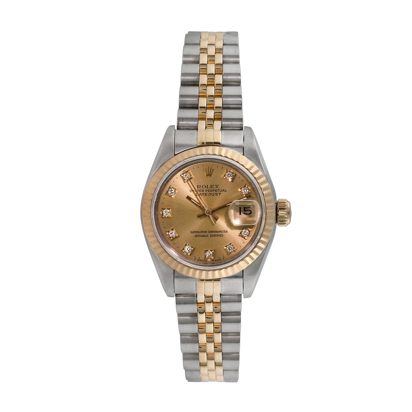 Rolex Ladies Two-tone Datejust with Factory diamonds