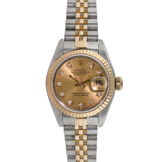 Rolex Ladies Two-tone Datejust with Factory diamonds