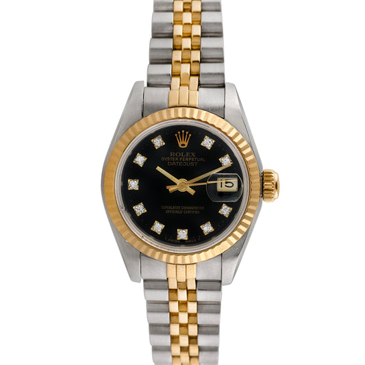 Rolex Womens Two-tone Datejust with Factory diamonds 26mm