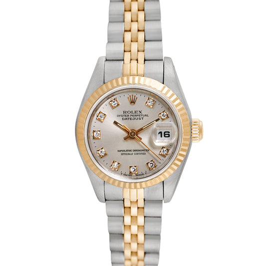 Rolex Womens Two-tone Datejust with Factory diamonds 26mm