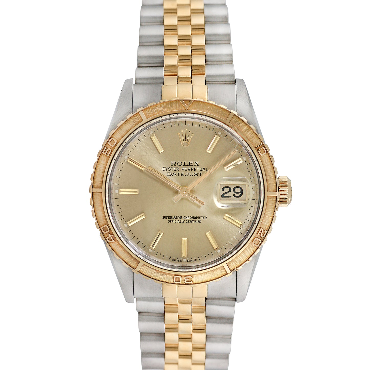 Rolex Men's Two-tone Datejust Thunderbird Turn O'Graph  36mm