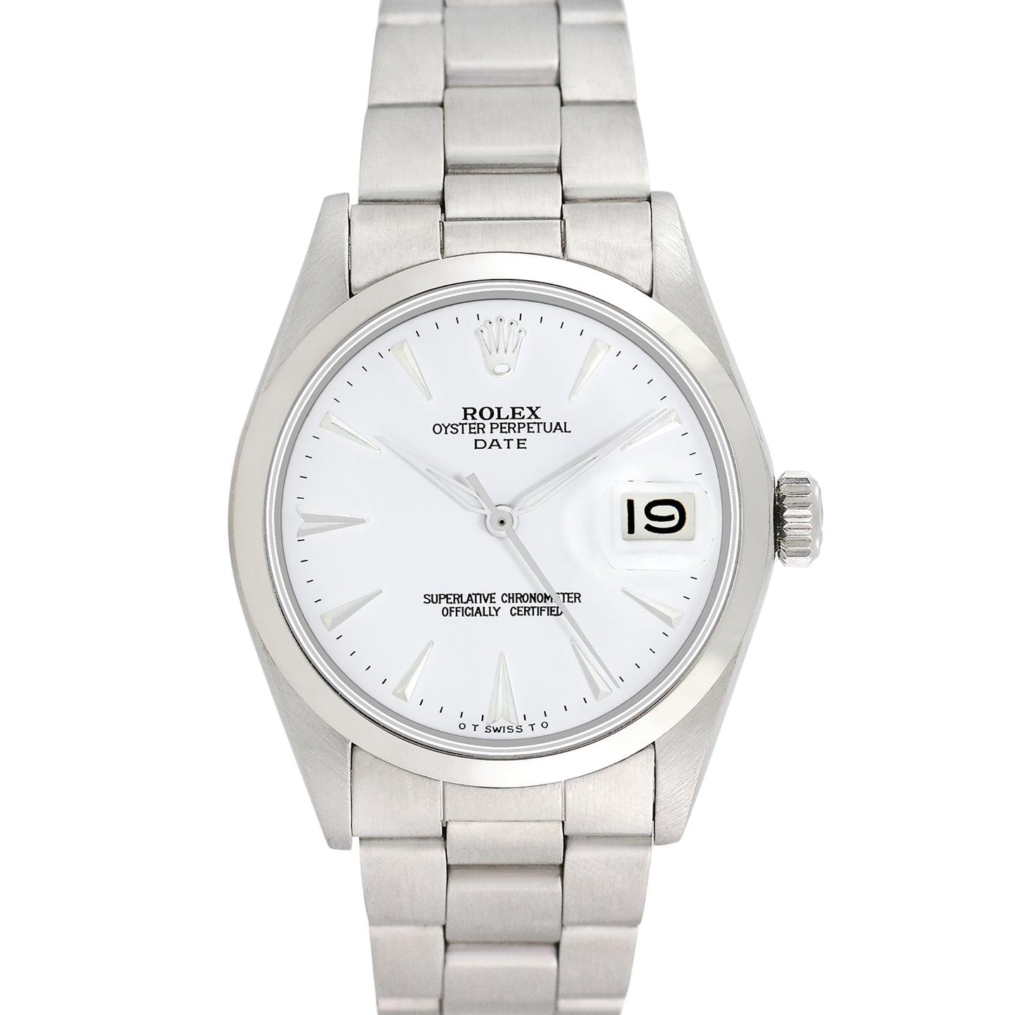 Rolex Men's Stainless Steel Date 34mm