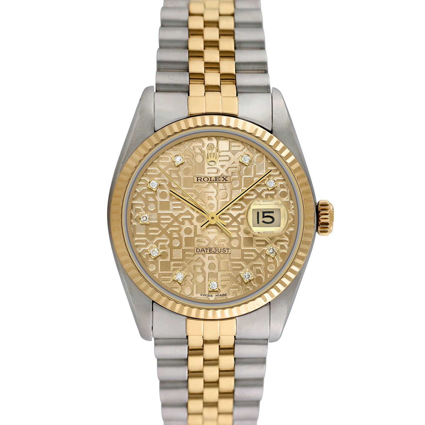 Rolex Men's Two-tone Datejust with Factory diamonds 36mm