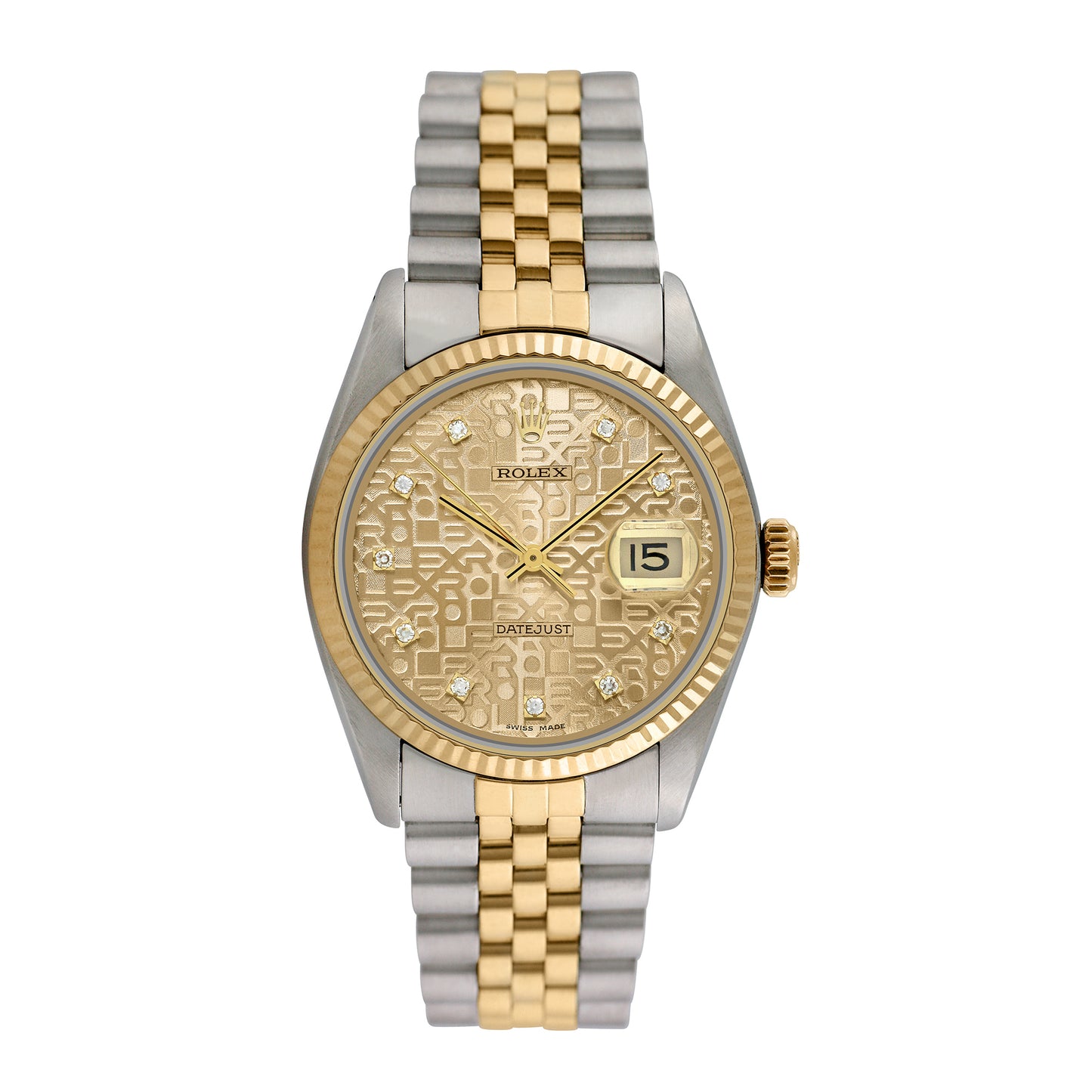 Rolex Men's Two-tone Datejust with Factory diamonds 36mm