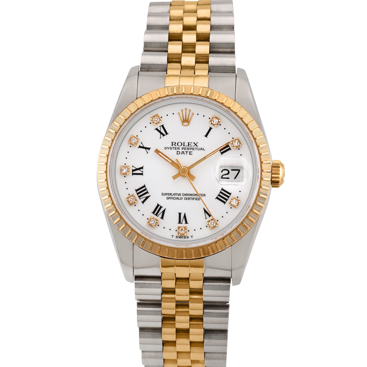 Rolex Men's Two-tone Datejust with Factory diamonds 36mm