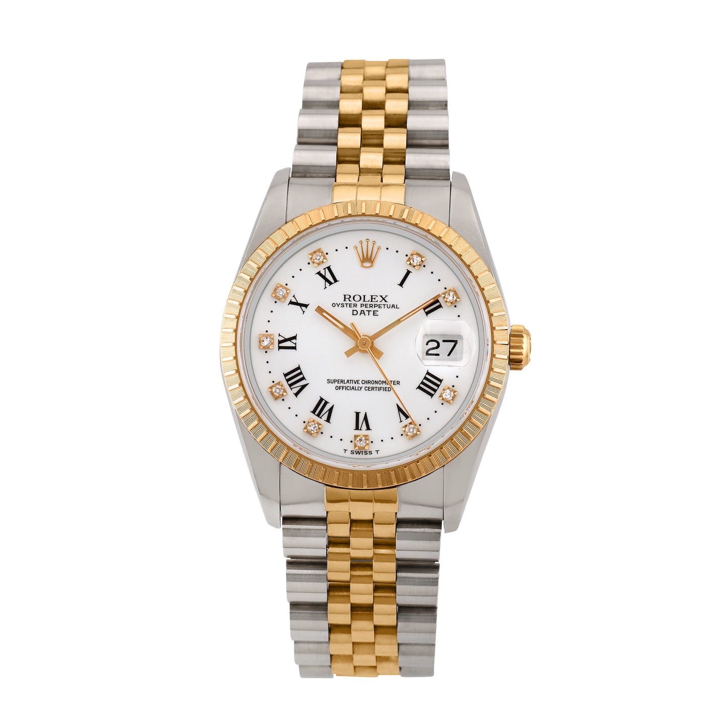 Rolex Men's Two-tone Datejust with Factory diamonds 36mm