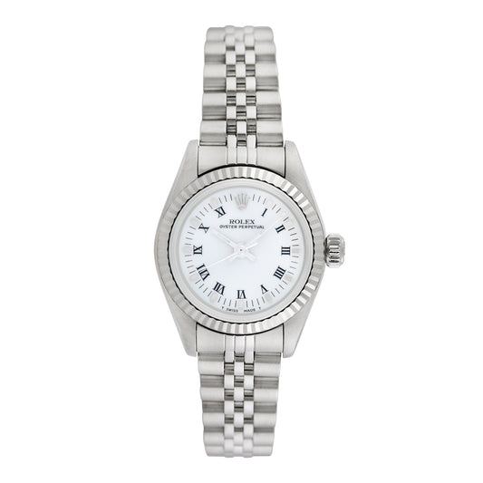 Rolex Womens Stainless Steel Oyster Perpetual 25mm