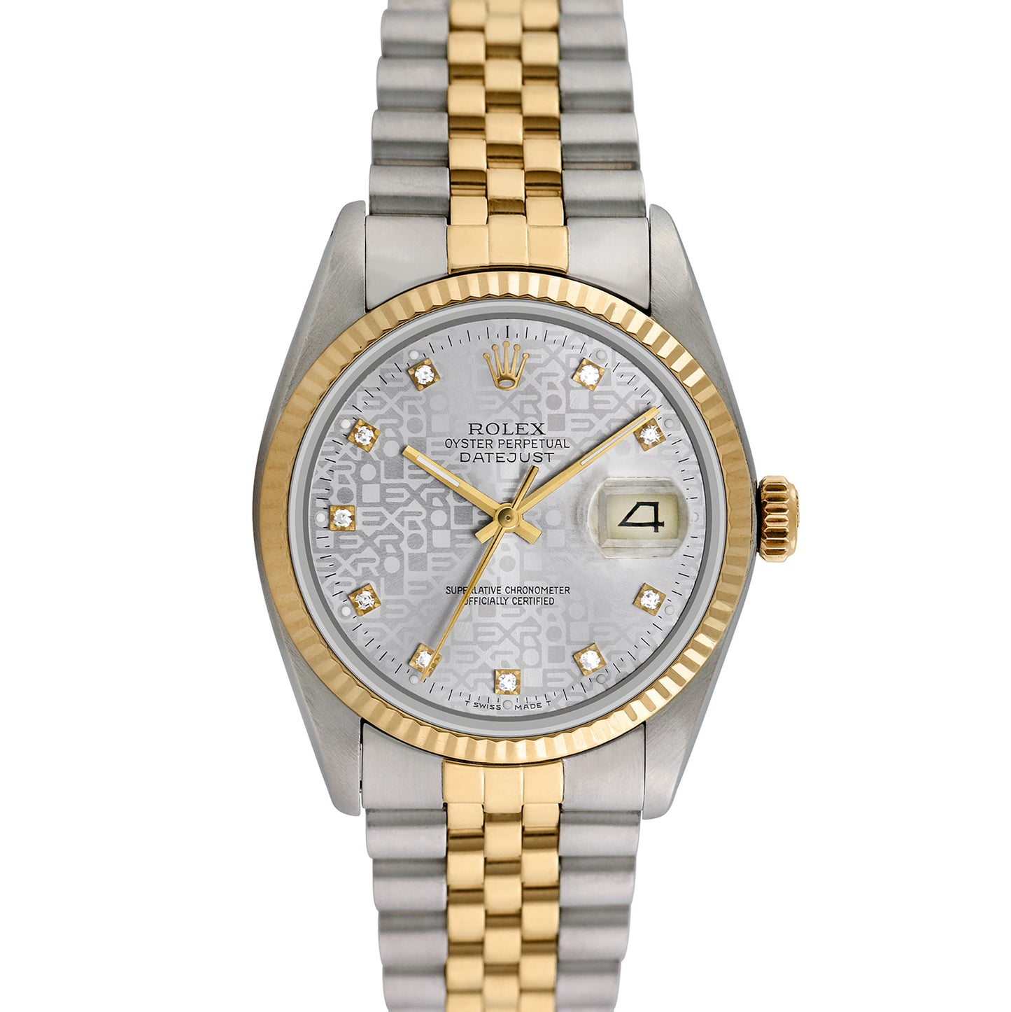 Rolex Men's Two-tone Datejust with Factory diamonds 36mm