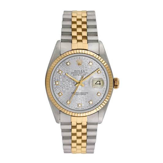 Rolex Men's Two-tone Datejust with Factory diamonds 36mm