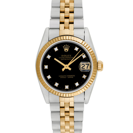 Rolex Midsize Two-tone Datejust with Factory Diamonds 31mm