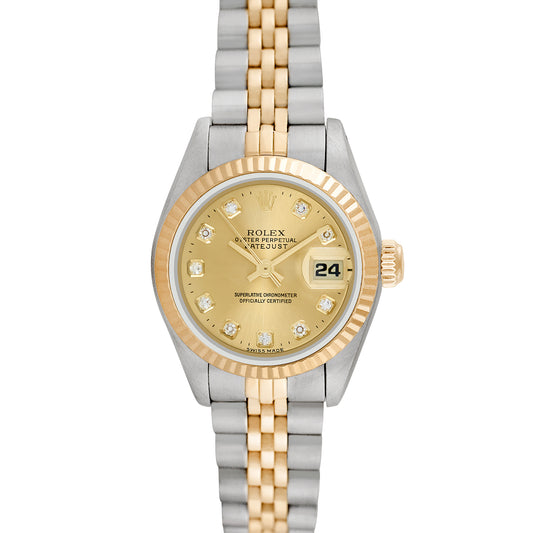 Rolex Ladies Two-tone Datejust with Factory diamonds