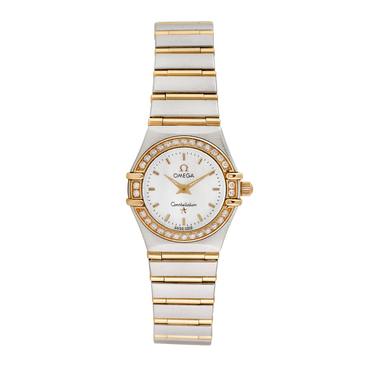 Omega Womens Constellation 22mm with factory diamond